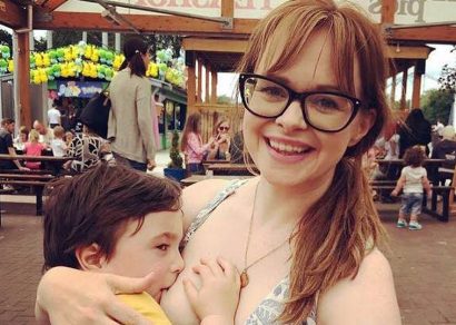 riona oconnor breastfeeding her 4 year old son