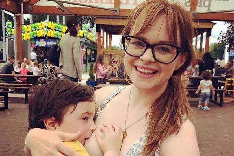 riona oconnor breastfeeding her 4 year old son