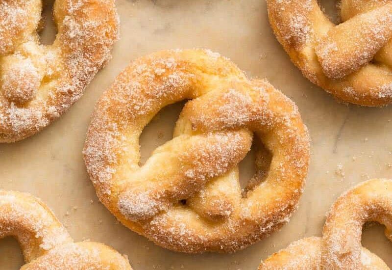 Cinnamon Sugar Soft Pretzels – 2 INGREDIENTs!