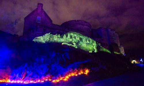 Castle of Light is a magical and immersive event that transforms Edinburgh Castle into a spectacular display of light and sound.